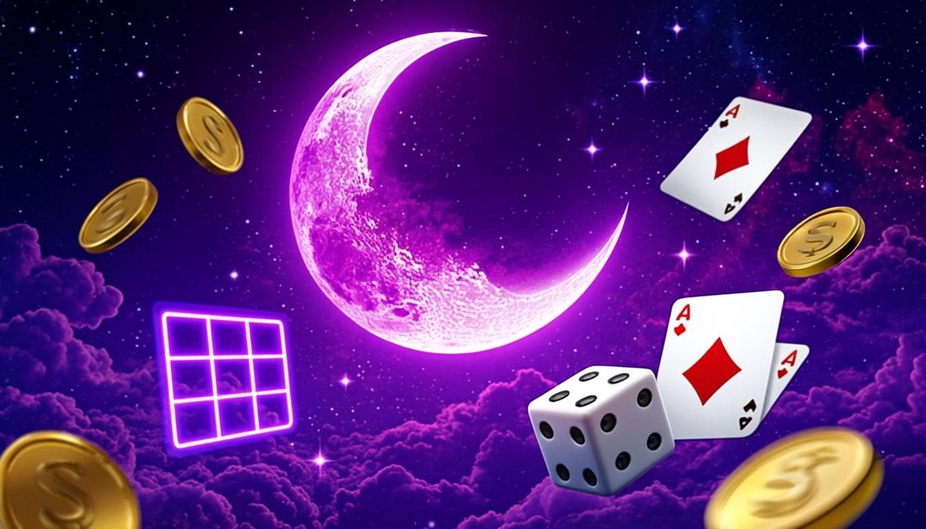 کیآرت رسمی بازی NØX با ماه بنفش و سکهها